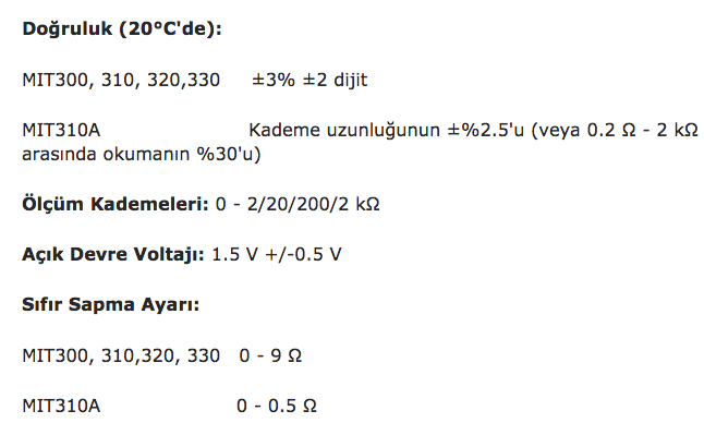 Megger MIT310A Analog İzolasyon Direnci Test Cihazı